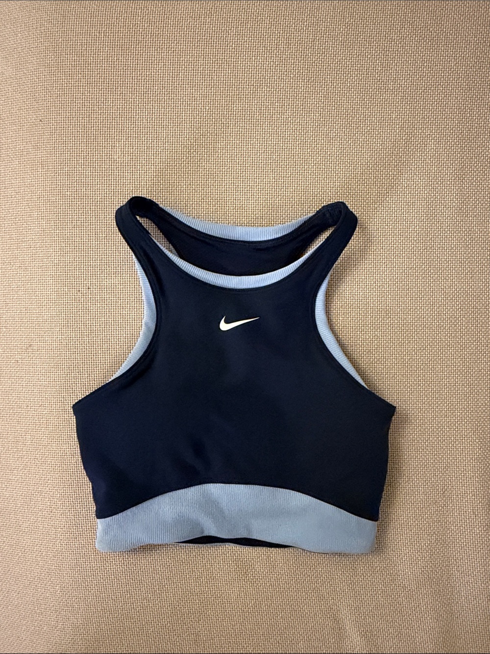 Nike Navy and Light Gray Racerback Crop Tank